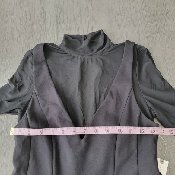 NWT‎ Anthropologie Maeve Layered Sheer Mini Dress in Black Size XS - Picture 12 of 12